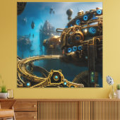 Steampunk Lost City of Atlantis Leinwanddruck (Insitu (Wohnzimmer))