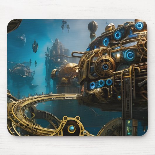Steampunk Lost City of Atlantis Mousepad (Vorne)