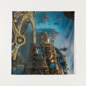 Steampunk Lost City of Atlantis Wandteppich (Vorderseite (Horizontal))