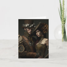 Steampunk Lovers Valentines Card