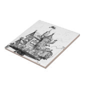 Steampunk Lufthaus durch Albert Robida Fliese (Seite)