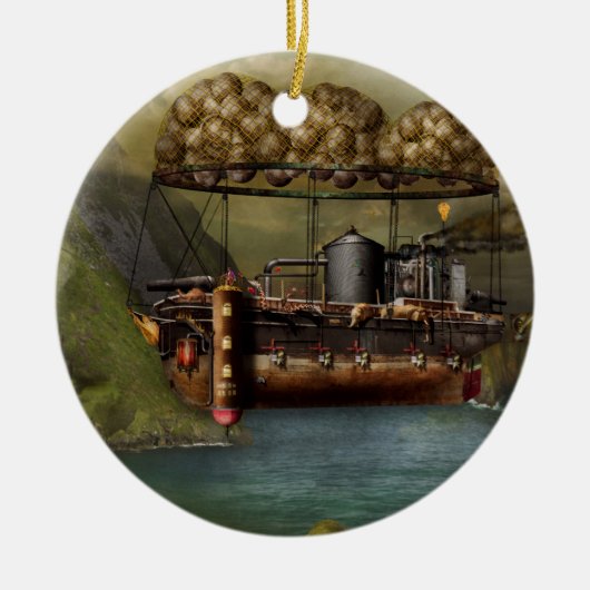 Steampunk - Luftschiff - Die ursprüngliche Noah's Keramikornament (Vorne)
