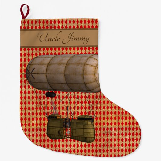 Steampunk-Luftschiff Großer Weihnachtsstrumpf (Vorderseite)
