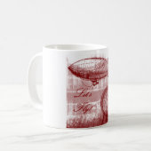 Steampunk Luftschiff Kaffeetasse (Vorderseite Links)
