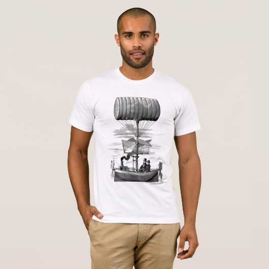 Steampunk Luftschiff T-Shirt (Vorne ganz)