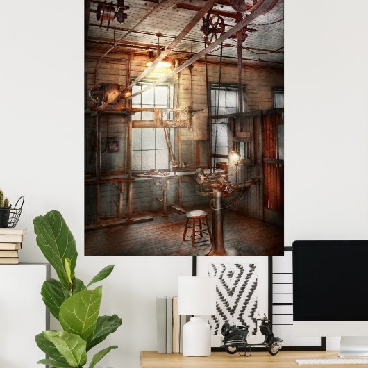 Steampunk - Machinist - Die Schleifstation Poster (Heimbüro)