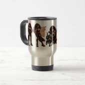 Steampunk-Mädchen - Angetrieben von Kaffee, Daten Reisebecher (Vorderseite Links)