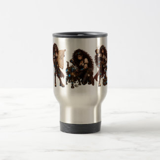 Steampunk-Mädchen - Angetrieben von Kaffee, Daten Reisebecher
