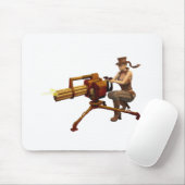 Steampunk Mädchen mit Gewehr Mousepad (Mit Mouse)