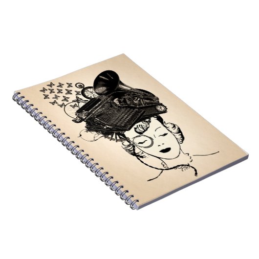 Steampunk Mädchen Notizblock (Rechte Seite)