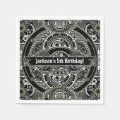 Steampunk Magic Birthday Serviette (Vorderseite)