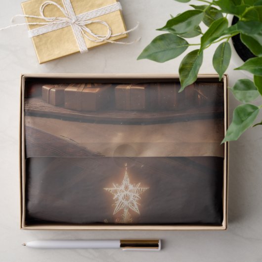 Steampunk magnanimous Christmas tree family room Seidenpapier (Geschenk)