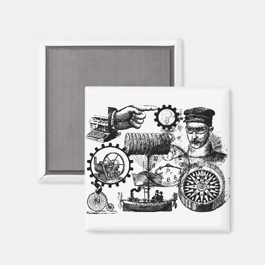 Steampunk Magnet (Vorderseite/Rückseite)