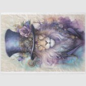 Steampunk Male Lion Lila Lilac Decoupage Paper Seidenpapier (Vorderseite)