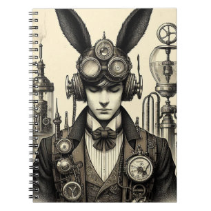 Steampunk Man mit Ohren Notizblock