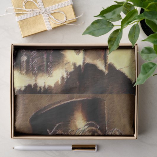 Steampunk Man mit Raven Decoupage Paper Seidenpapier (Geschenk)