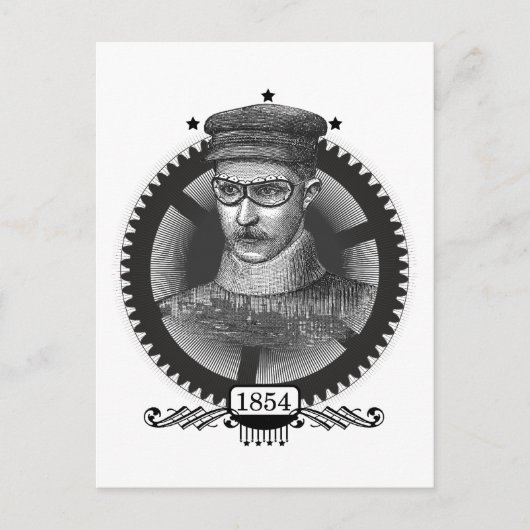 Steampunk Man Postcard Postkarte (Vorderseite)