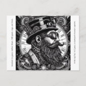 Steampunk Man Postkarte (Vorderseite)
