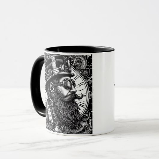 Steampunk Man Tasse (Vorderseite Links)