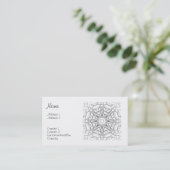 Steampunk Mandala Visitenkarte (Stehend Vorderseite)