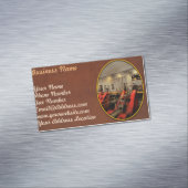 Steampunk - Mann der Kontrollen 1908 Magnetische Visitenkarte (Beispiel)