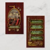 Steampunk - Mann der Kontrollen 1908 Visitenkarte (Vorne/Hinten)
