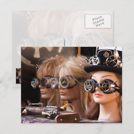 Steampunk Mannequins Postkarte (Vorne/Hinten)