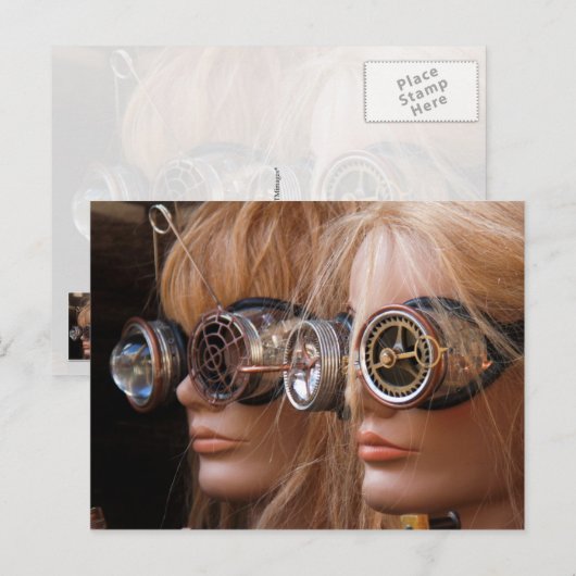 Steampunk Mannequins Postkarte (Vorne/Hinten)