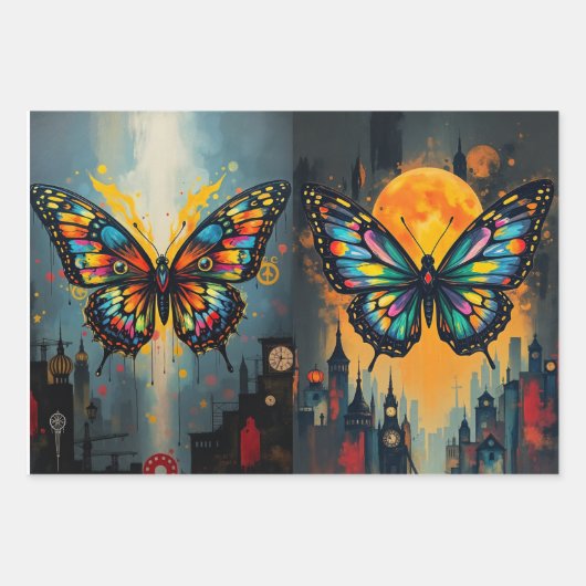 Steampunk Männer Dekorpapier Geschenkpapier Set (Vorderseite 3)