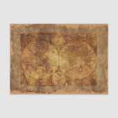 Steampunk Map World Industrial Vintag Seidenpapier (Vorderseite)