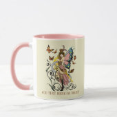 Steampunk-Märchen Gelbe Uhrengeere Tasse (Links)