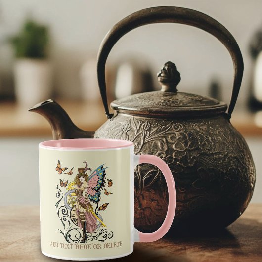 Steampunk-Märchen Gelbe Uhrengeere Tasse