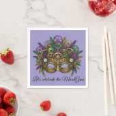 Steampunk-Mardi-Gras-Maske Lila Lavendel Serviette (Beispiel)