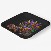 Steampunk Mardi Gras Pappteller (Gewinkelt)