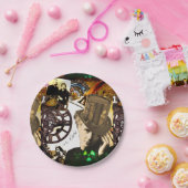 Steampunk Marie Curie Pappteller (Party)