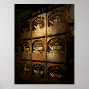 Steampunk - Marine - elektrisch - Power-Gitter Poster