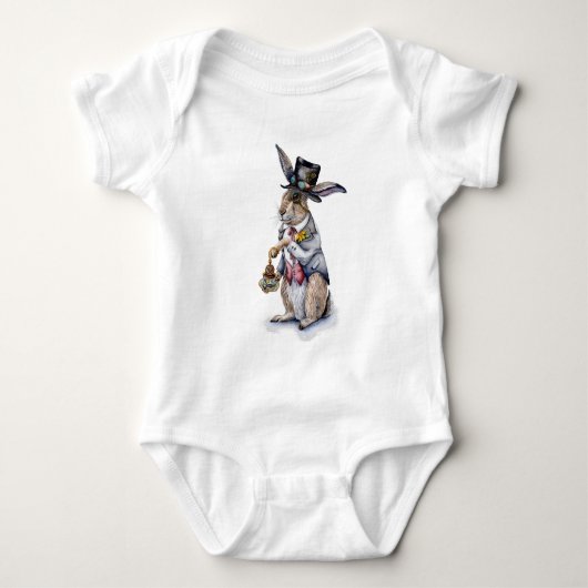 Steampunk März Hare Baby Strampler (Vorderseite)