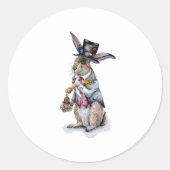 Steampunk März Hare Runder Aufkleber (Vorderseite)