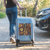 Steampunk Maschinen Vinyl Sticker (Koffer Insitu)