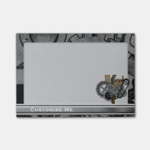 Steampunk Maschinerie (farbenreich) Post-it Klebezettel