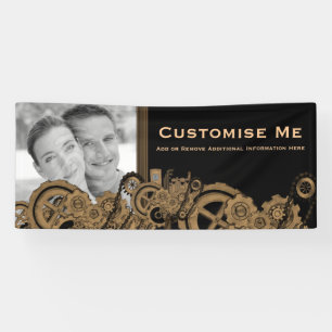 Steampunk Maschinerie (messingartig) Banner