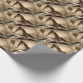 Steampunk Matterhorn Geschenkpapier (Ecke)