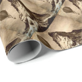 Steampunk Matterhorn Geschenkpapier (Rolleneckpunkt)