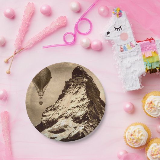 Steampunk Matterhorn Pappteller (Party)