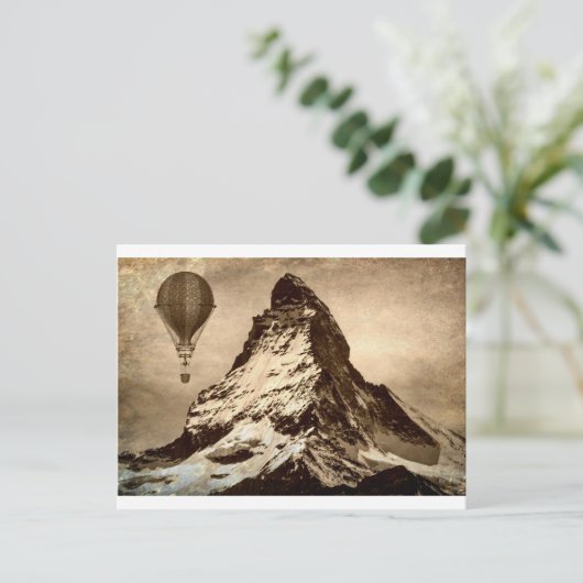 Steampunk Matterhorn Postkarte (Stehend Vorderseite)