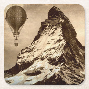 Steampunk Matterhorn Rechteckiger Pappuntersetzer