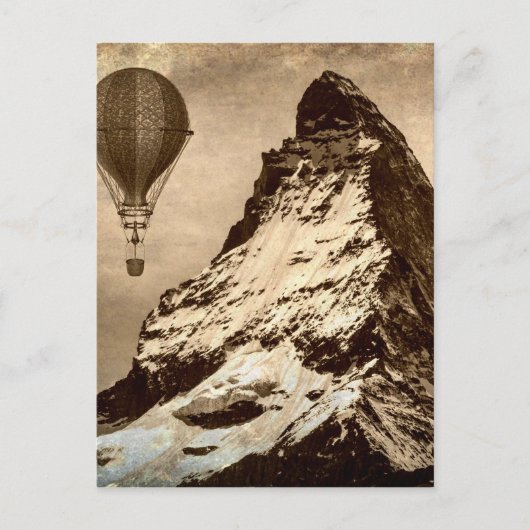 Steampunk Matterhorn Scene Postkarte (Vorderseite)