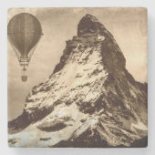 Steampunk Matterhorn Steinuntersetzer (Vorderseite)