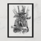 Steampunk Mecha Crow Postkarte (Vorderseite)
