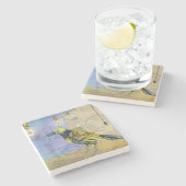 Steampunk Mechanical Bird Engineering Steinuntersetzer (Seitenansicht)